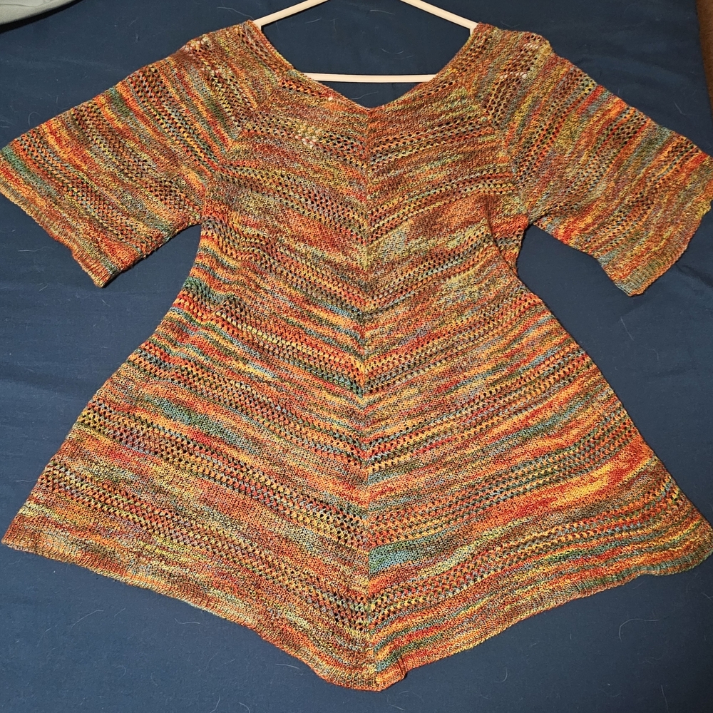 Multicolor Knit V-Neck Shirt - Picture 2 of 3
